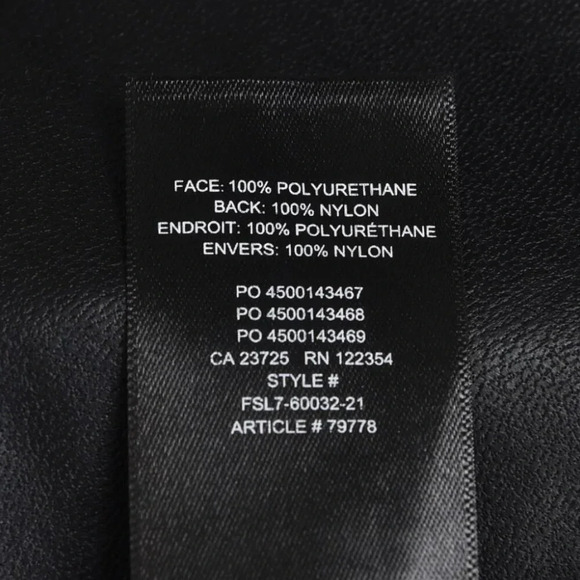 Aritzia Wilfred Free Faux Leather Leggings Pant Black Charm High Rise Size 00 - Picture 12 of 12